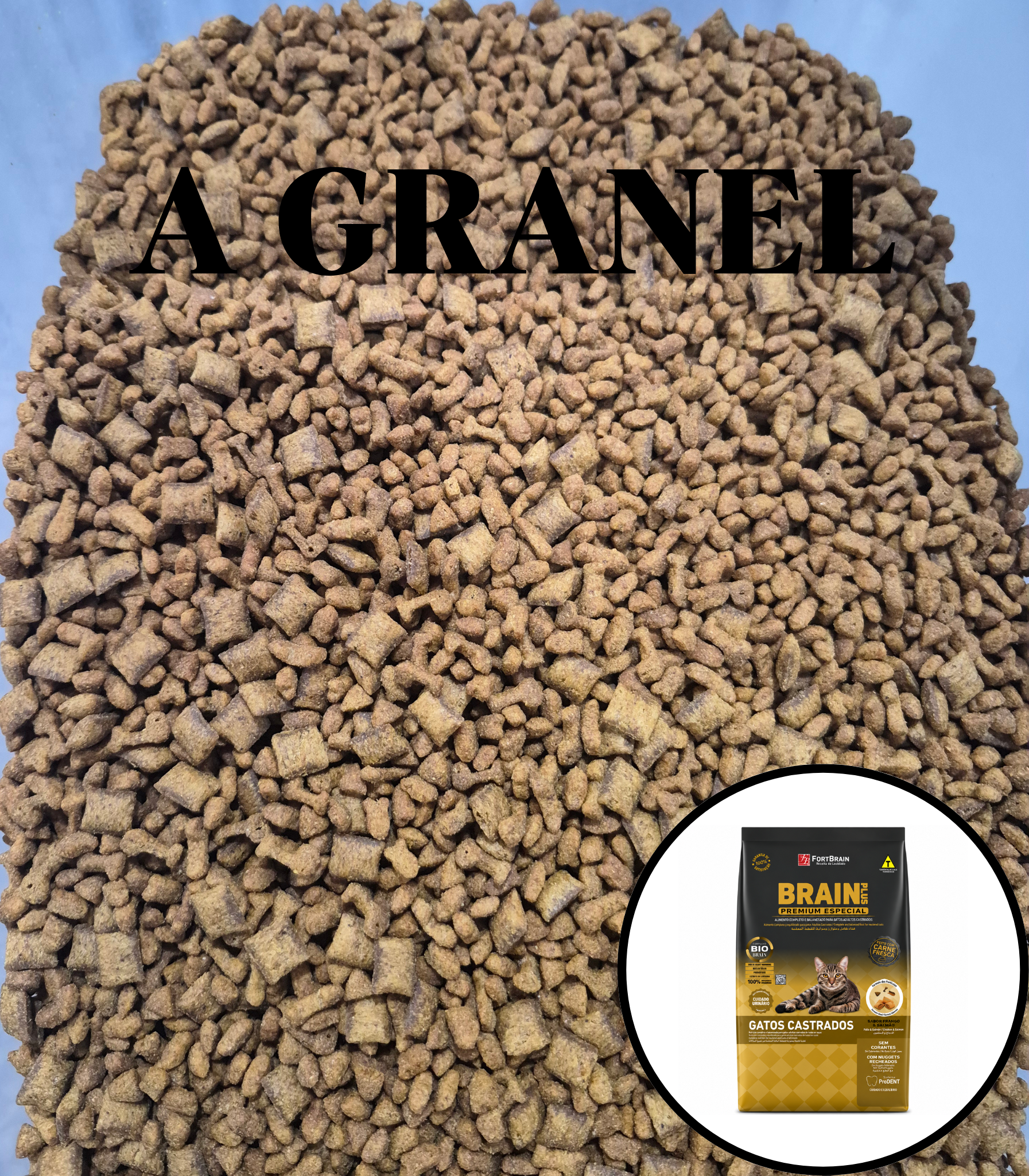 A Granel Brain Plus Castrados Frango e Salmão 1kg