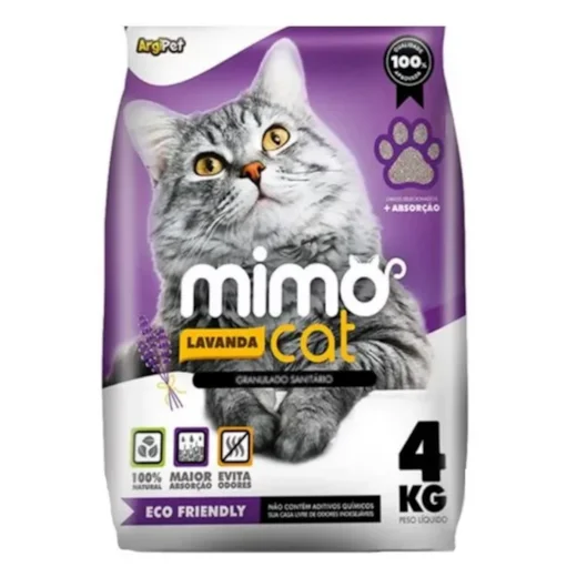 Areia Mimo Cat Lavanda para Gatos 4kg