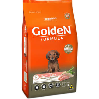 Ração Golden Fórmula Cães Filhotes Raças Pequenas Frango e Arroz 10,1 kg