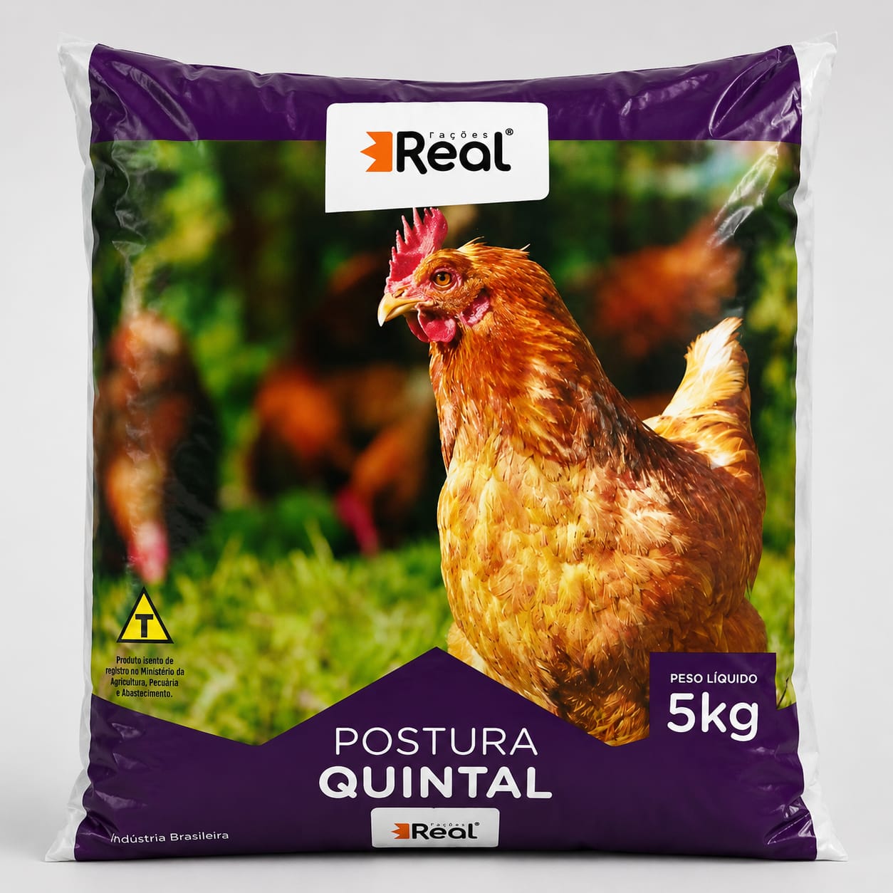 Ração Para Ovos De Galinhas Aves De Postura Real Quintal 5Kg