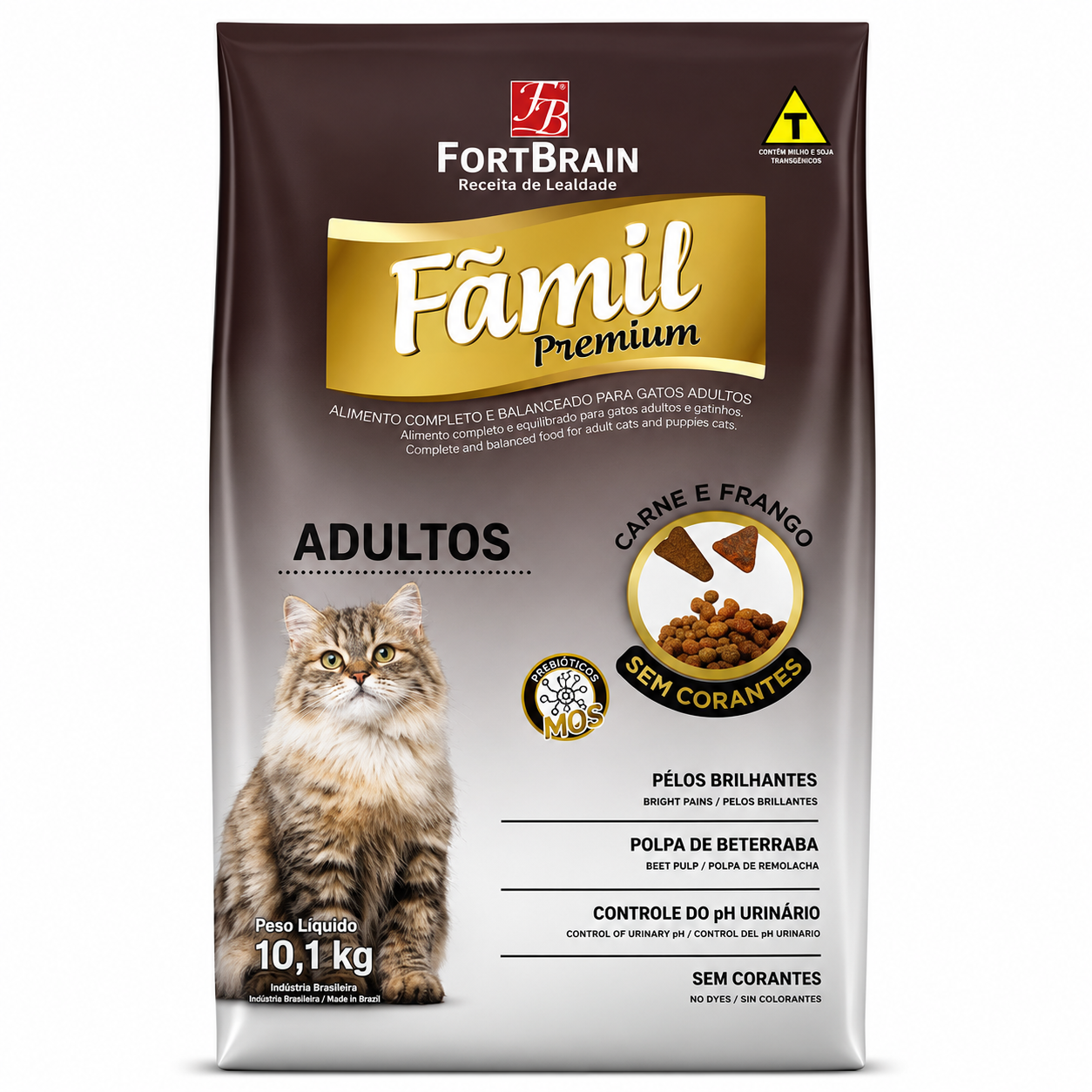 Ração Fãmil Premium Gatos Adultos sabor Frango 10,1kg