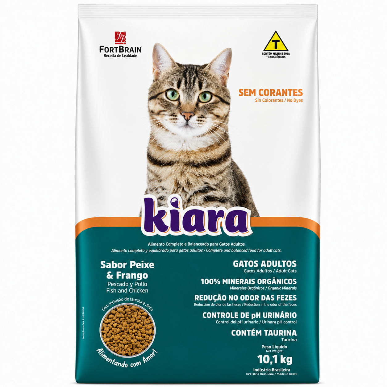 Ração Kiara Gatos Adultos Peixe e Frango 20kg