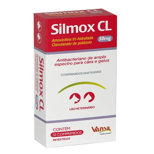 Silmox CL 50mg Antibiótico Vansil 10 comprimidos