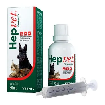 Hepvet Suspensão Suplemento Cães e Gatos 60ml