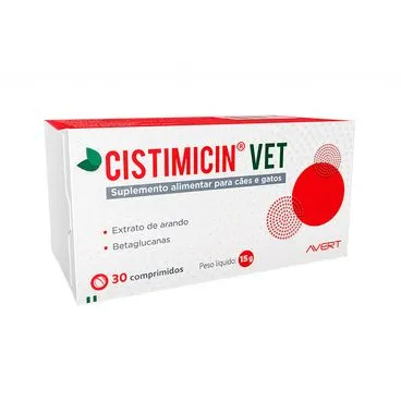 Suplemento Alimentar Cistimicin Vet Cães e Gatos 30 comprimidos
