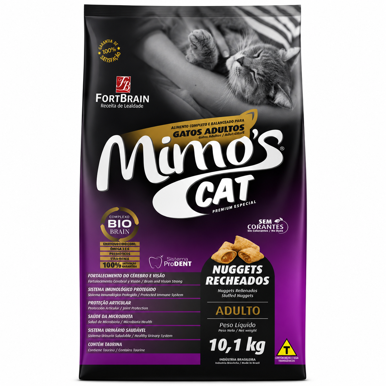 Ração Mimos Cat Gatos Adultos 100% Nuggets 10,1kg